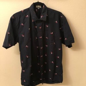 Flamingo Men’s XL Shrt  Slve Black RIZHON